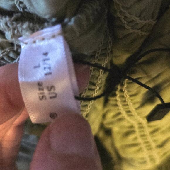 R. Vivimos green smocked milkmaid maxi dress NWT size Large - Picture 7 of 7